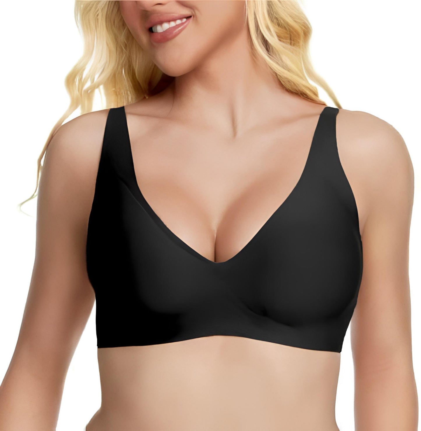 Wireless Jelly Bra for Full Bust, Soft Support with No Underwire