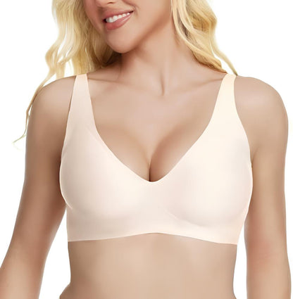 Wireless Jelly Bra for Full Bust, Soft Support with No Underwire